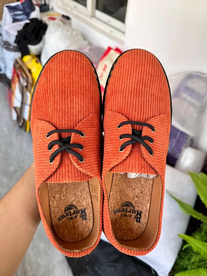 Dr. Martens Dr Marten Orange Low-top Corduroy Shoes Size US 11 / EU 44 - 3 Thumbnail