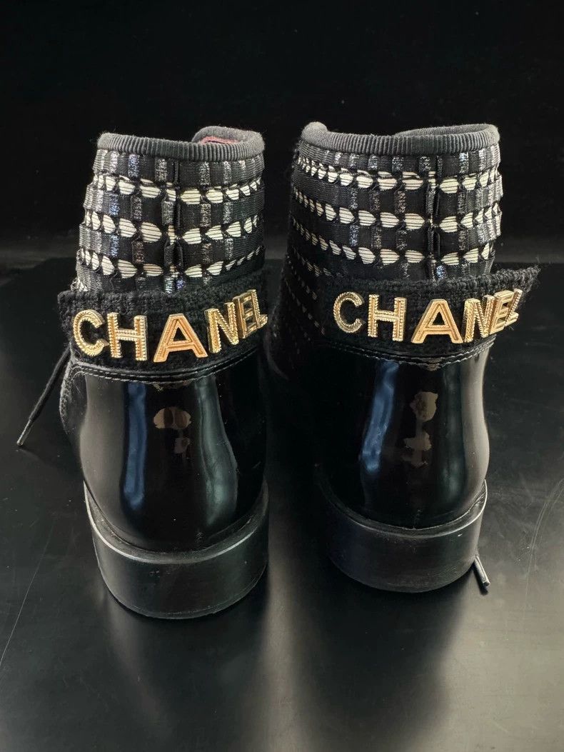 Chanel CHANEL Comfortable Mid-Calf Martin Boots Women Size US 5 / IT 35 - 4 Thumbnail