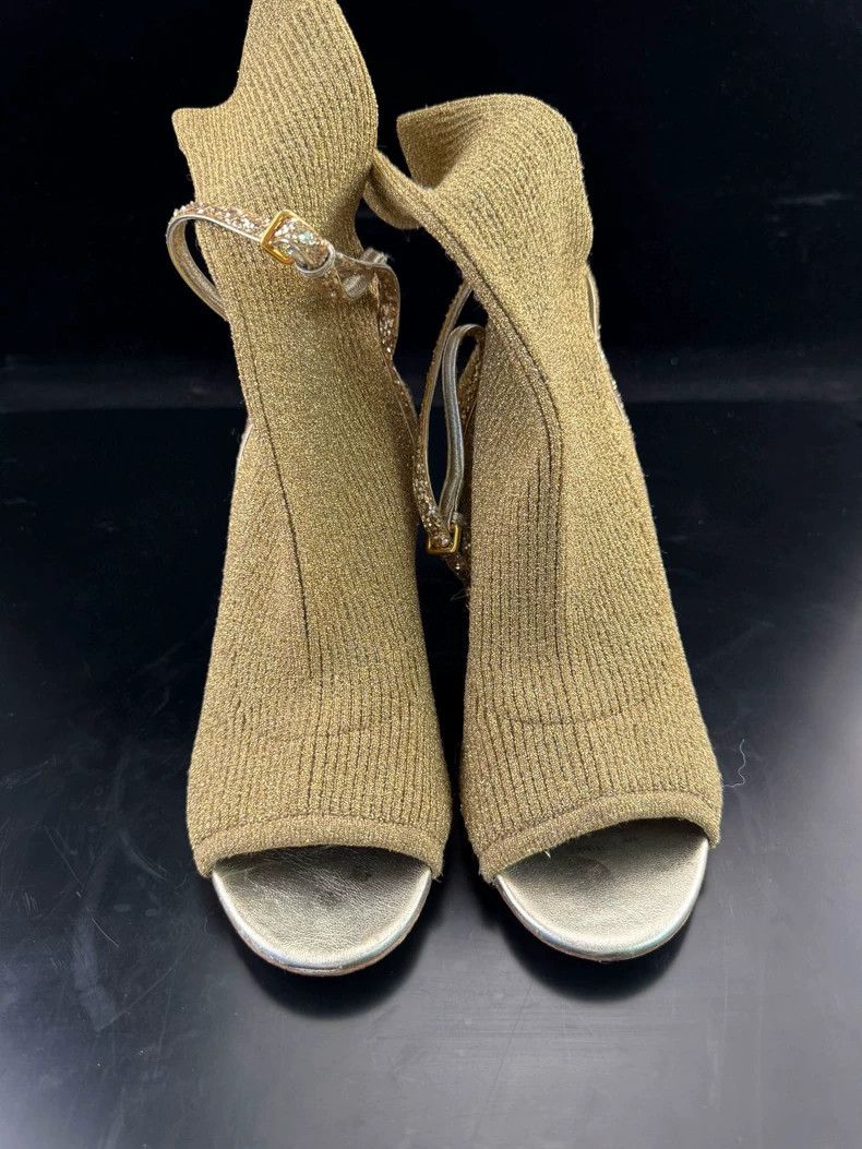 Miu Miu Miu Miu Chunky Heel Open Toe Booties Size US 6 / IT 36 - 3 Thumbnail