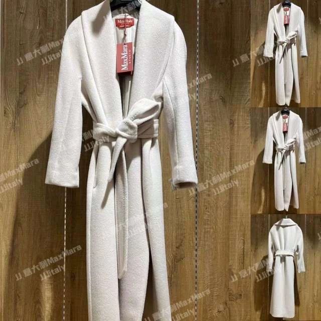 Max Mara MaxMara Alpaca Wool Coat in Cream Color Size M / US 6-8 / IT 42-44 - 8 Thumbnail