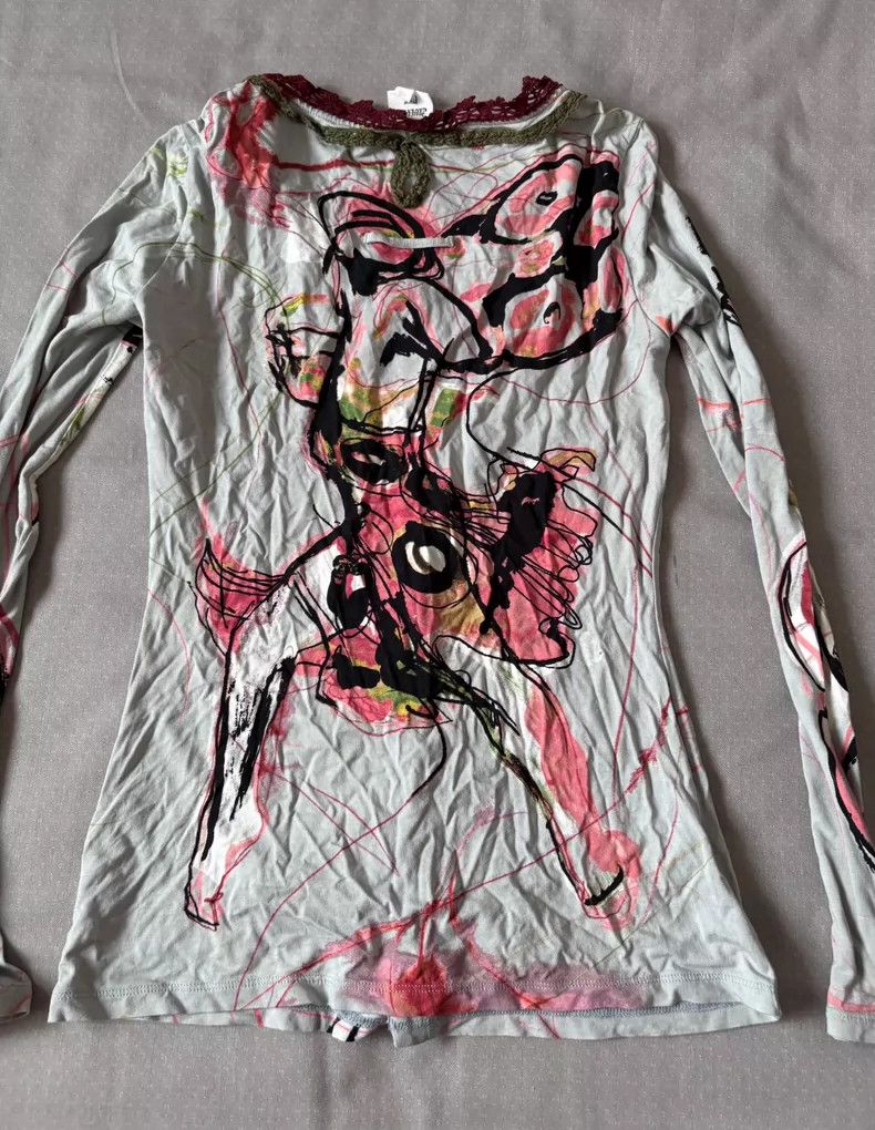 Jean Paul Gaultier Jean Paul Gaultier Vintage Cardigan with Print Size S / US 4 / IT 40 - 7 Thumbnail