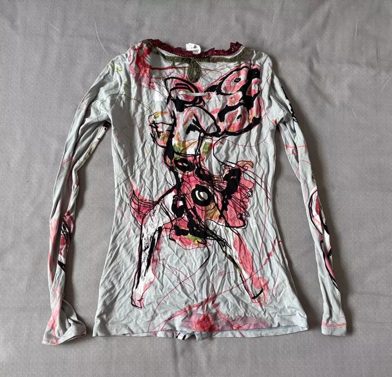 Jean Paul Gaultier Jean Paul Gaultier Vintage Cardigan with Print Size S / US 4 / IT 40 - 6 Thumbnail
