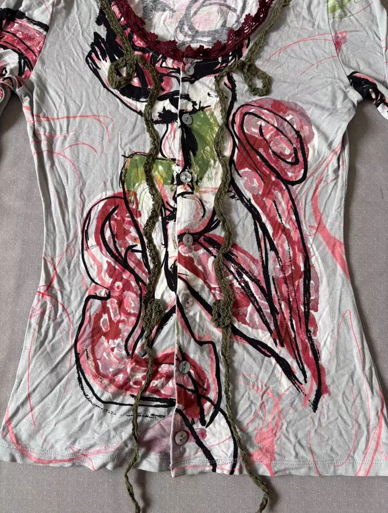 Jean Paul Gaultier Jean Paul Gaultier Vintage Cardigan with Print Size S / US 4 / IT 40 - 5 Thumbnail