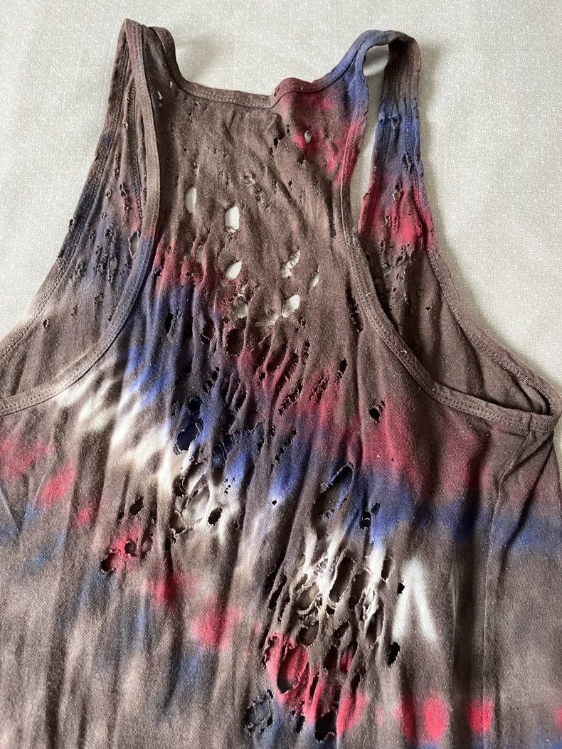 Le Grande Bleu (L.G.B.) Vintage Punk Style Dyed Tank Top Size XXS / US 00 / IT 34 - 5 Thumbnail