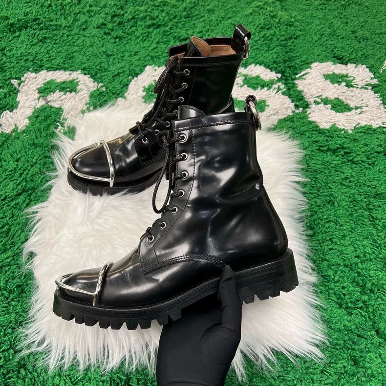 Alexander Wang Alexander Wang Metallic Cap Martin Boots Size US 7 / IT 37 - 2 Thumbnail