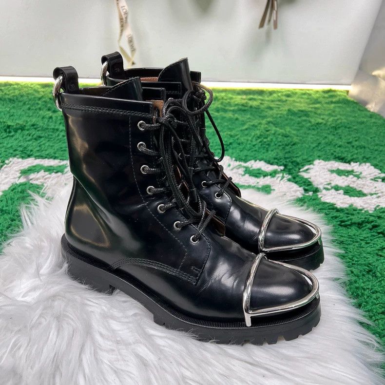 Alexander Wang Alexander Wang Metallic Cap Martin Boots Size US 7 / IT 37 - 4 Thumbnail