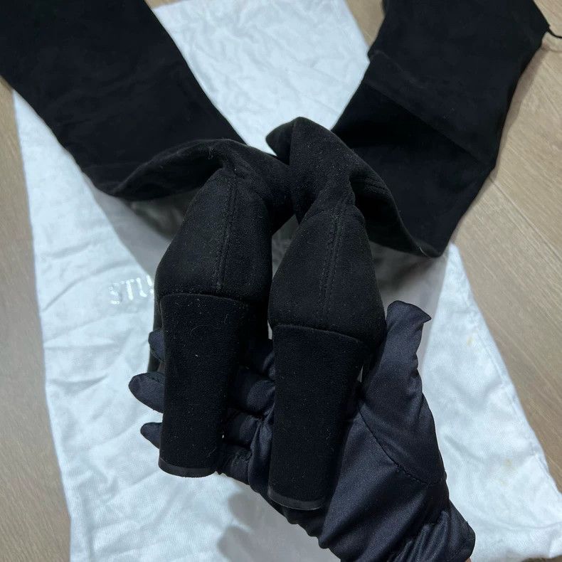 Stuart Weitzman Stuart Weitzman Over-the-Knee Black Suede Boots Size US 6 / IT 36 - 3 Thumbnail