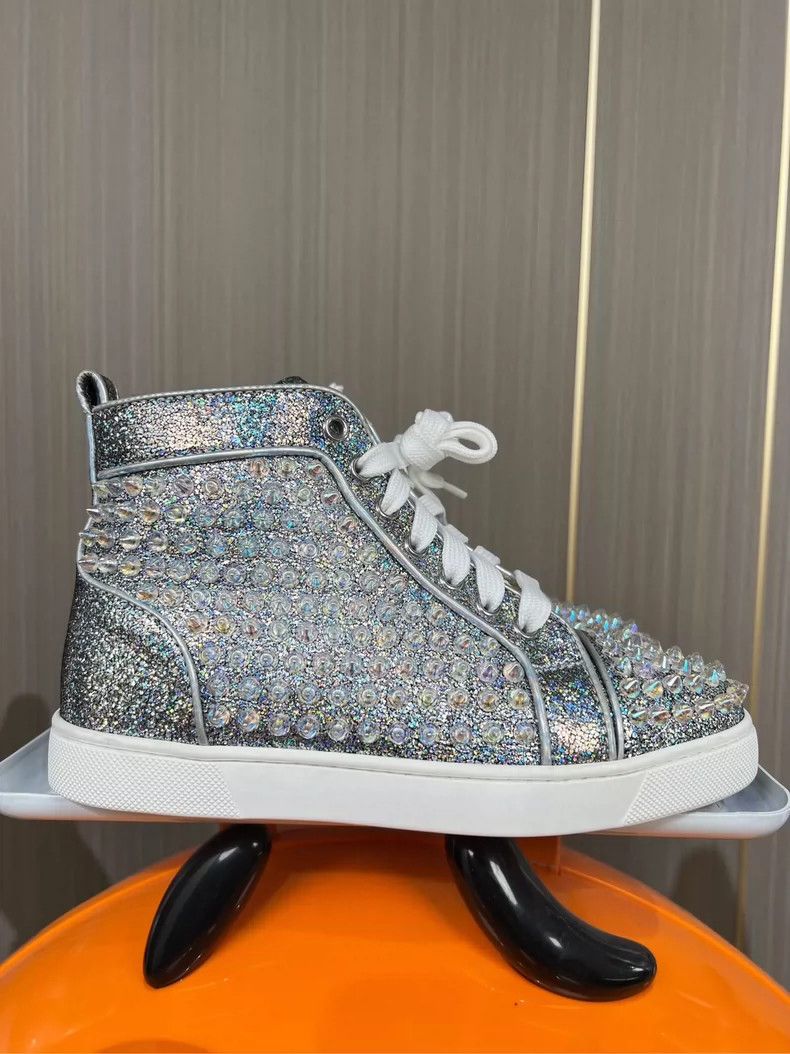 Christian Louboutin Christian Louboutin Sparkling High-Top Sneakers Size US 5 / IT 35 - 3 Thumbnail