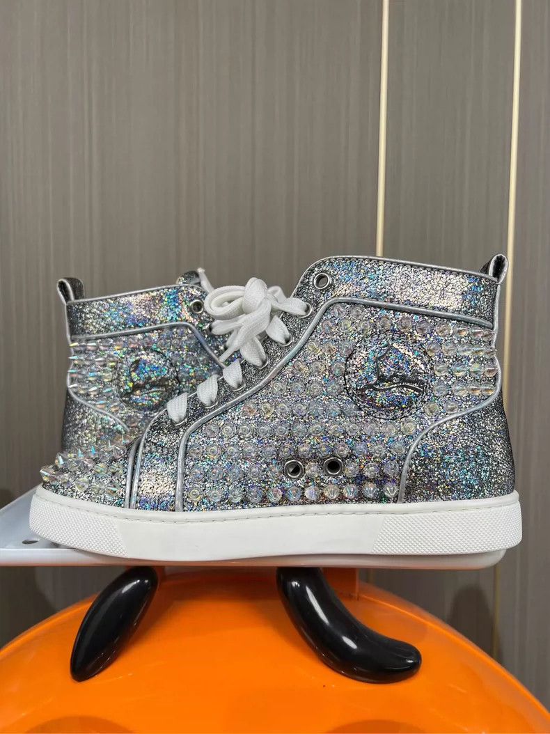 Christian Louboutin Christian Louboutin Sparkling High-Top Sneakers Size US 5 / IT 35 - 6 Thumbnail