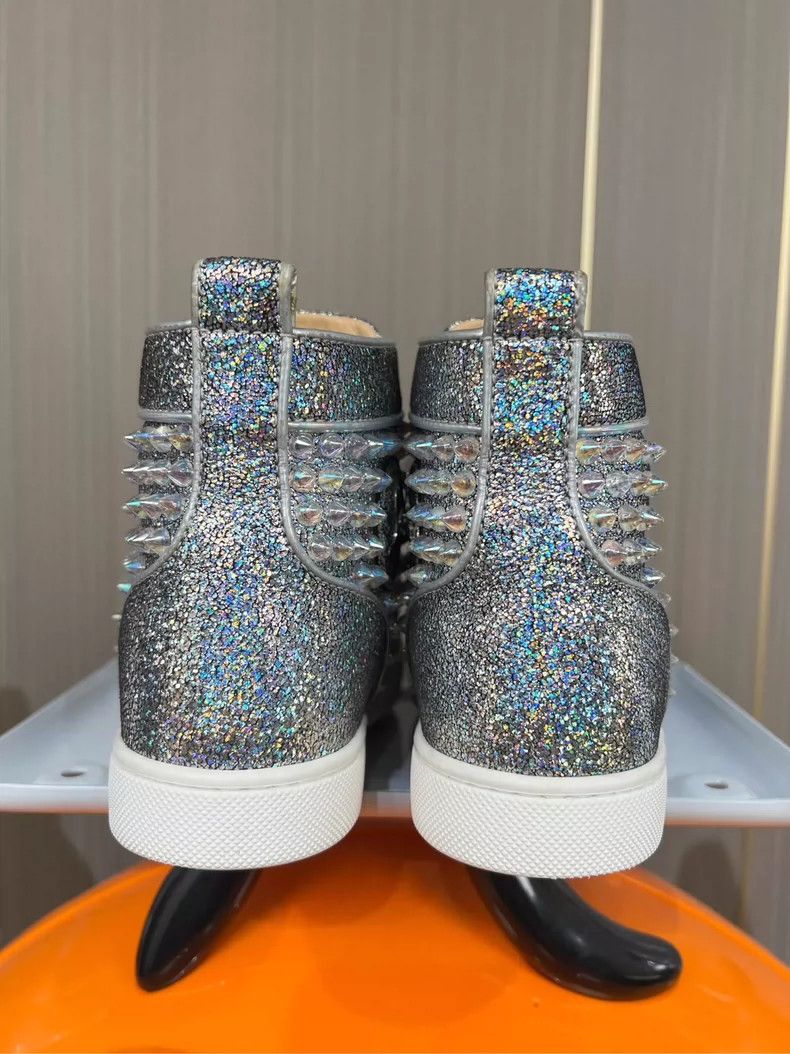Christian Louboutin Christian Louboutin Sparkling High-Top Sneakers Size US 5 / IT 35 - 2 Thumbnail