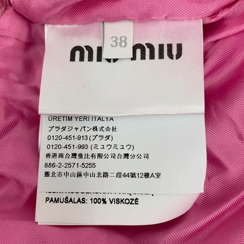 Miu Miu MiuMiu Pink Logo Plaid Long Sleeve Jacket Size S / US 4 / IT 40 - 6 Thumbnail