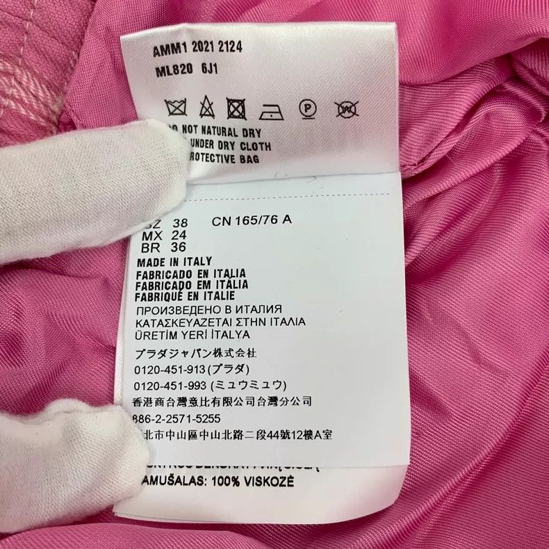 Miu Miu MiuMiu Pink Logo Plaid Long Sleeve Jacket Size S / US 4 / IT 40 - 7 Thumbnail