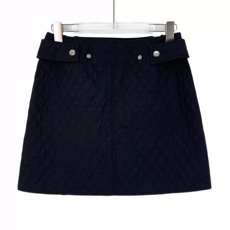 Burberry Burberry Black Diamond Quilted Zip Skirt Size 36" / US 14 / IT 50 - 2 Thumbnail