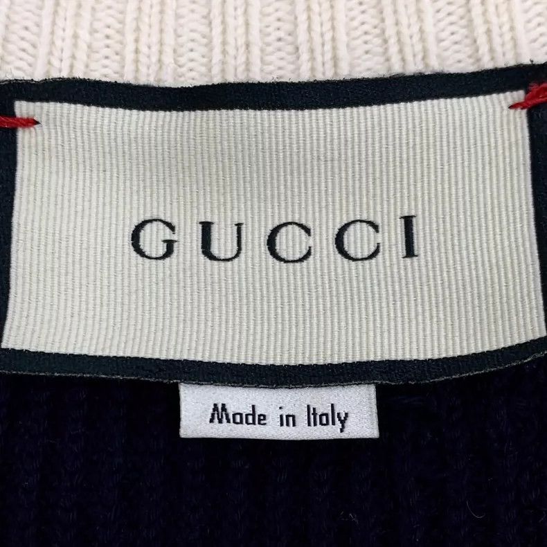 Gucci Gucci Black Logo Embroidered Knit Cardigan Size L / US 10 / IT 46 - 6 Thumbnail