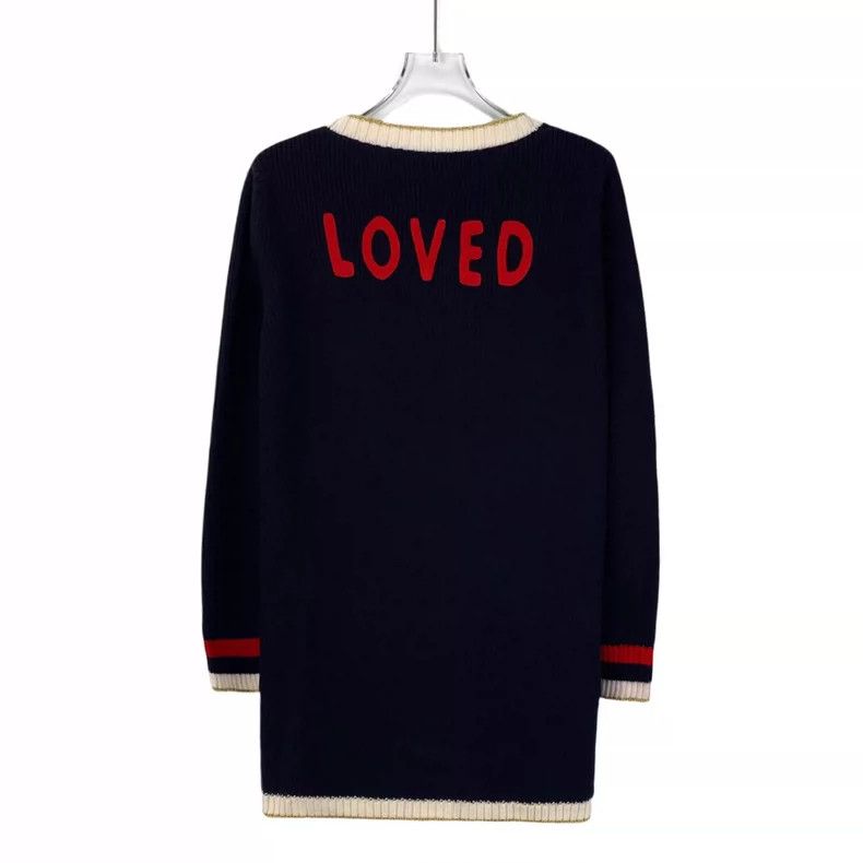 Gucci Gucci Black Logo Embroidered Knit Cardigan Size L / US 10 / IT 46 - 2 Thumbnail