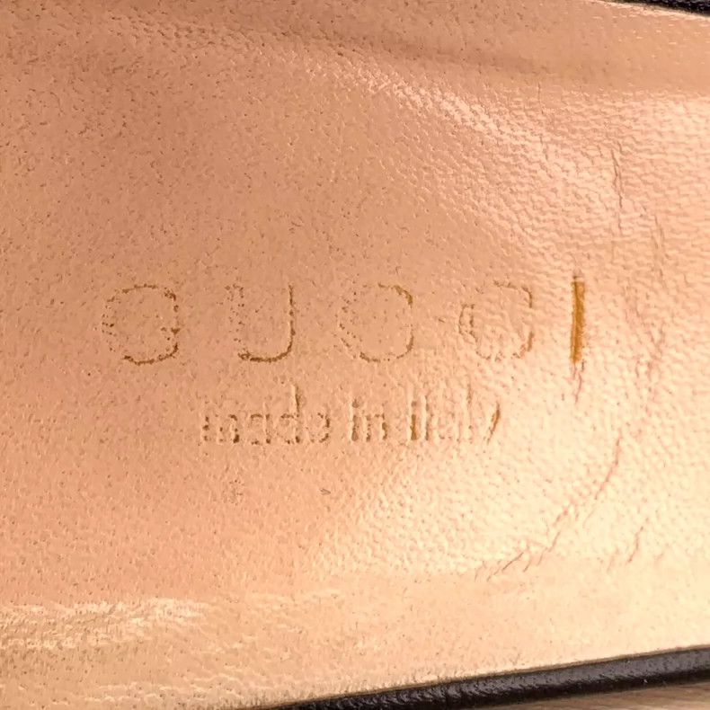 Gucci Gucci Black Leather Pearl Heeled Shoes Size US 5 / IT 35 - 7 Thumbnail
