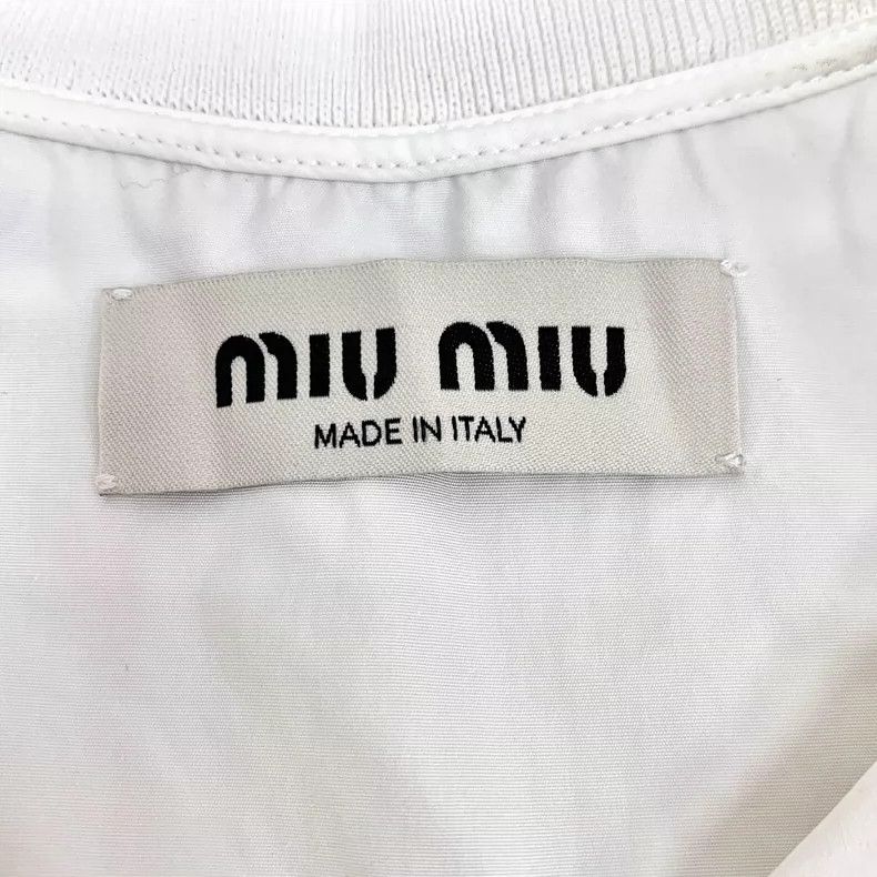 Miu Miu MiuMiu White Logo Short Sleeve Shirt Size S / US 4 / IT 40 - 5 Thumbnail