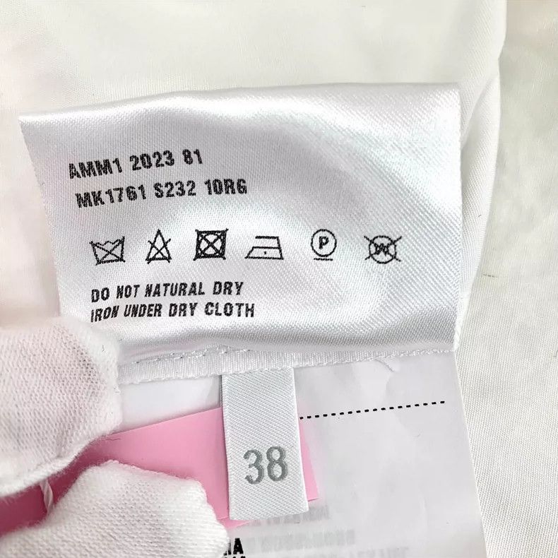 Miu Miu MiuMiu White Logo Short Sleeve Shirt Size S / US 4 / IT 40 - 7 Thumbnail