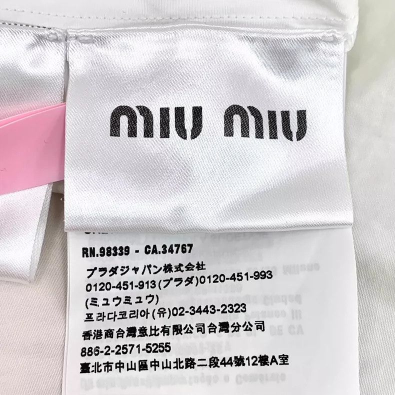 Miu Miu MiuMiu White Logo Short Sleeve Shirt Size S / US 4 / IT 40 - 6 Thumbnail
