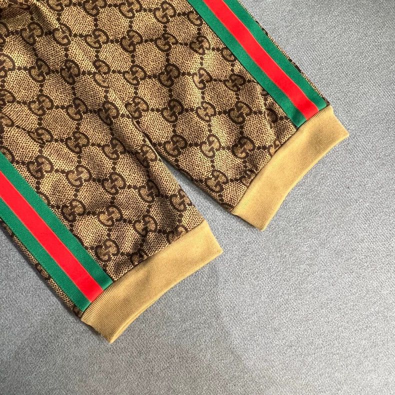 Gucci Gucci Brown Logo Print Sports Pants Size 22" - 6 Thumbnail