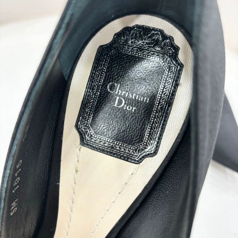 Dior Dior Black Satin High Heels with Rhinestones Size US 8 / IT 38 - 4 Thumbnail