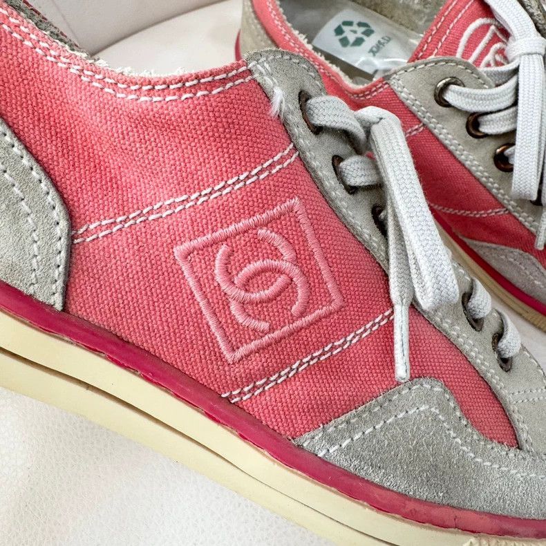 Chanel Chanel Color Block Logo Casual Sneakers Size US 7 / IT 37 - 4 Thumbnail