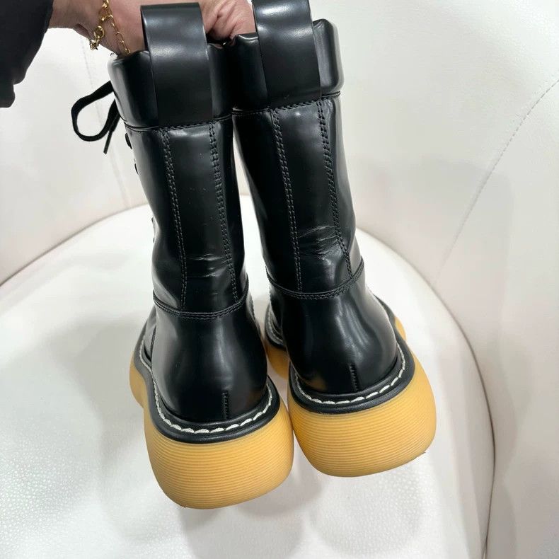 Bottega Veneta Bottega Veneta Black Swell Mid-Calf Boots Size US 4 / IT 34 - 3 Thumbnail