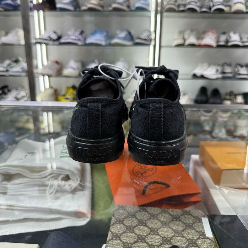 Prada PRADA Black Nylon Canvas Sneakers Size 37.5 Size US 7 / IT 37 - 6 Thumbnail