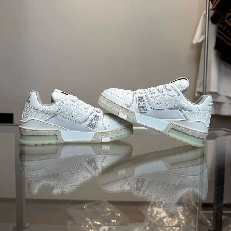 Louis Vuitton LV Louis Vuitton Trainer White Cement Sneakers Size US 6 / IT 36 - 6 Thumbnail