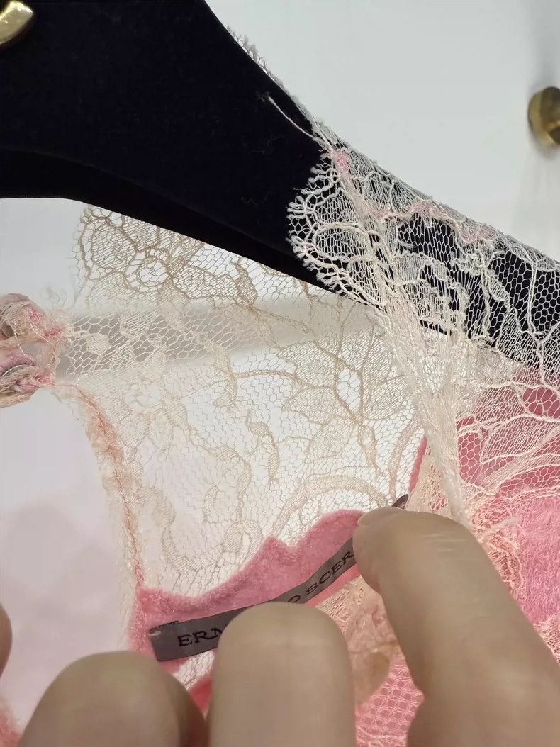 Ermanno Scervino Pink Lace Knitted Top by Ermanno Scervino Size M / US 6-8 / IT 42-44 - 4 Thumbnail