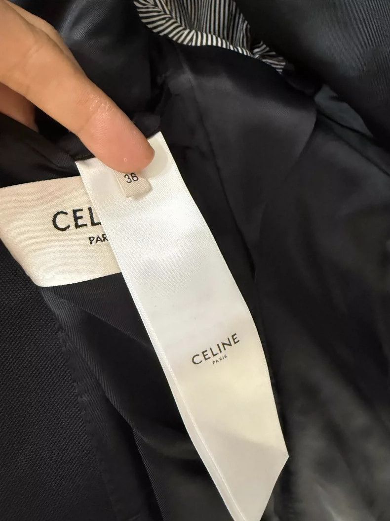 Celine Celine Black Wool Blazer with One Button Size M / US 6-8 / IT 42-44 - 4 Thumbnail