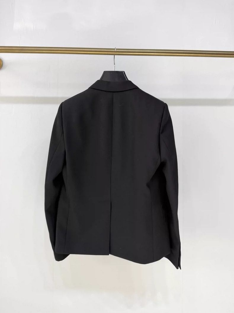 Celine Celine Black Wool Blazer with One Button Size M / US 6-8 / IT 42-44 - 2 Thumbnail