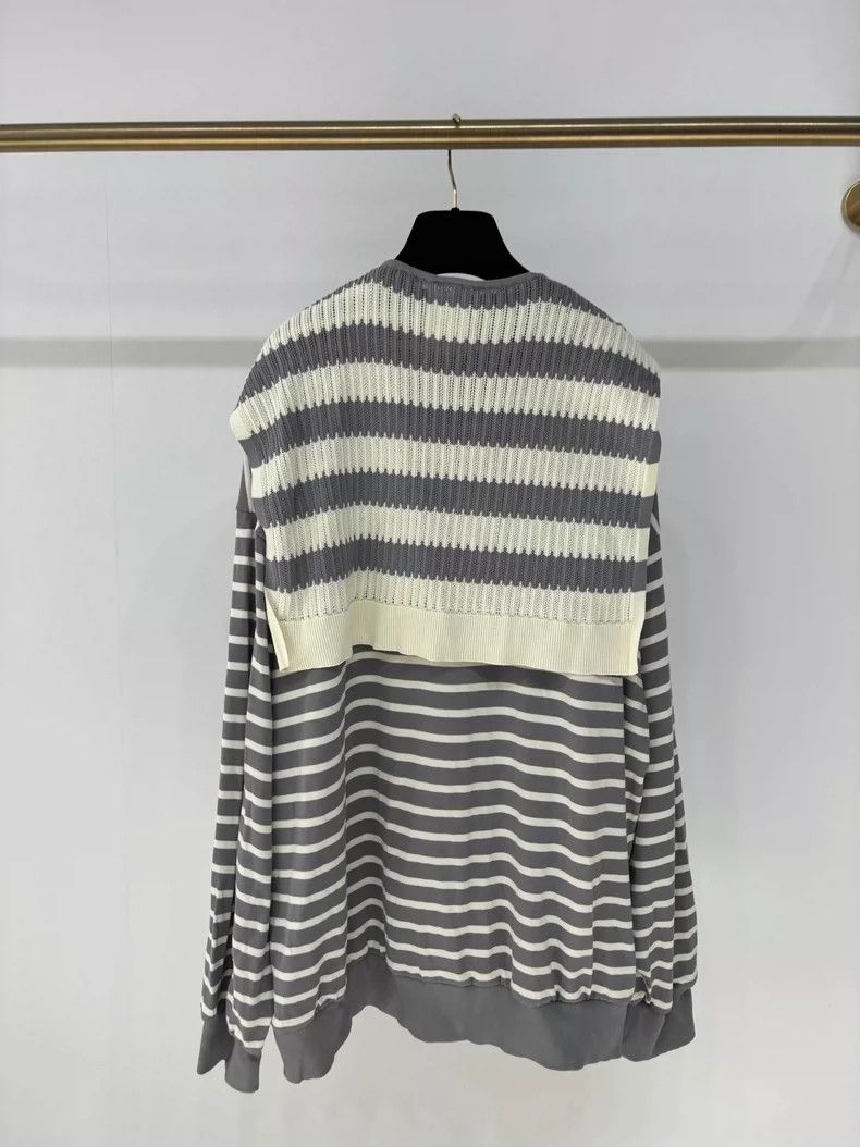 Anonymous Club Striped Shawl Sleeve Top Size M Size M / US 6-8 / IT 42-44 - 4 Thumbnail