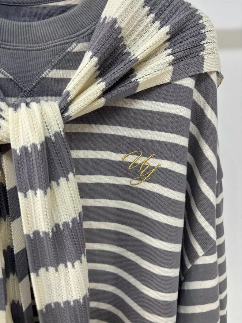 Anonymous Club Striped Shawl Sleeve Top Size M Size M / US 6-8 / IT 42-44 - 5 Thumbnail