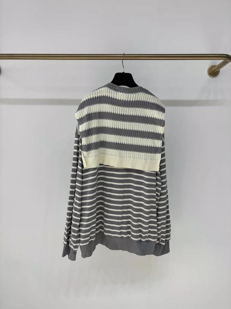 Anonymous Club Striped Shawl Sleeve Top Size M Size M / US 6-8 / IT 42-44 - 2 Thumbnail