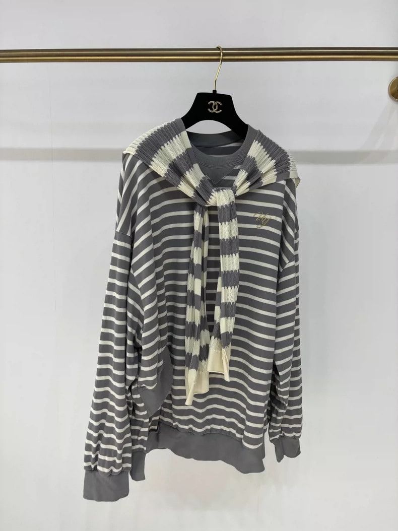 Anonymous Club Striped Shawl Sleeve Top Size M Size M / US 6-8 / IT 42-44 - 3 Thumbnail