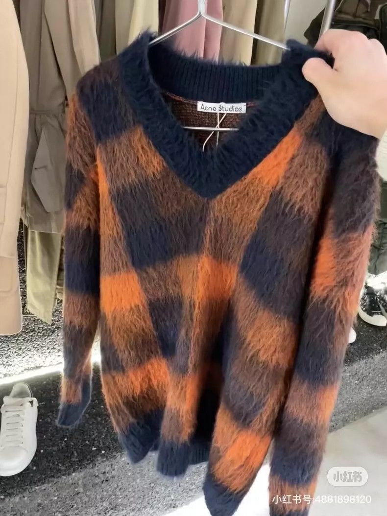 Acne Studios Acne Studios Oversized Plaid Mohair Sweater Size M / US 6-8 / IT 42-44 - 5 Thumbnail