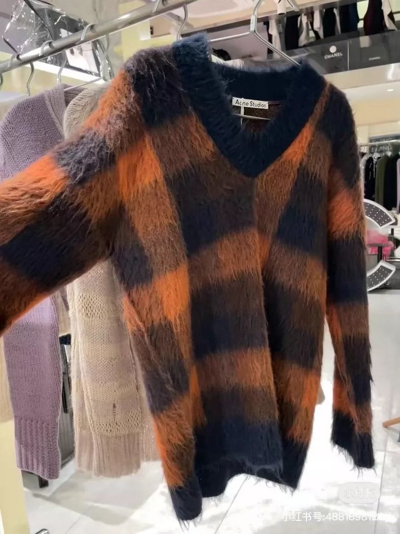 Acne Studios Acne Studios Oversized Plaid Mohair Sweater Size M / US 6-8 / IT 42-44 - 6 Thumbnail