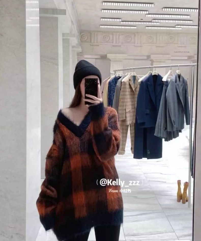 Acne Studios Acne Studios Oversized Plaid Mohair Sweater Size M / US 6-8 / IT 42-44 - 4 Thumbnail