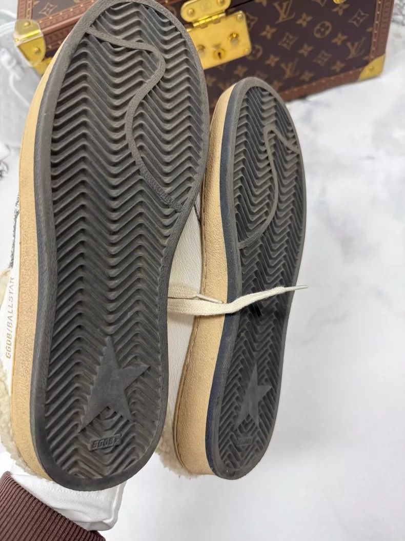 Golden Goose GGDB Silver Star Teddy Slip-On Sneakers Size US 6 / IT 36 - 6 Thumbnail