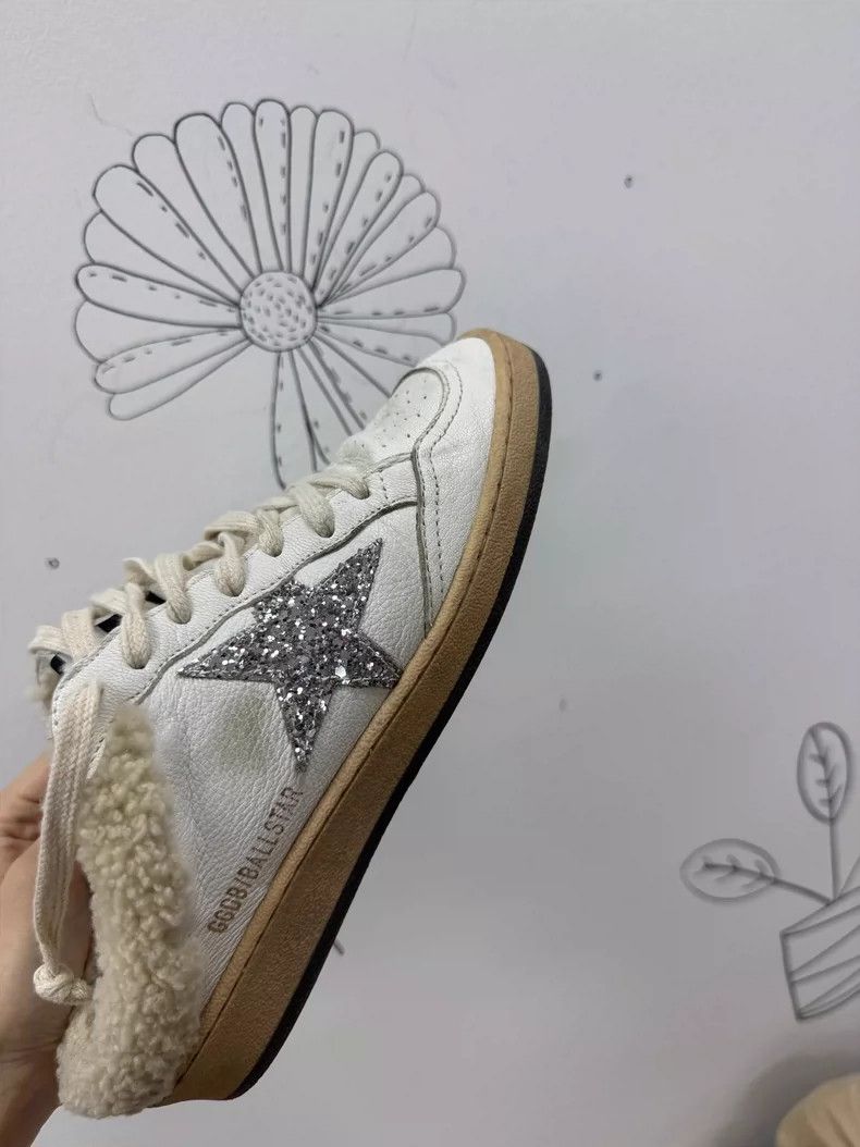Golden Goose GGDB Silver Star Teddy Slip-On Sneakers Size US 6 / IT 36 - 2 Thumbnail