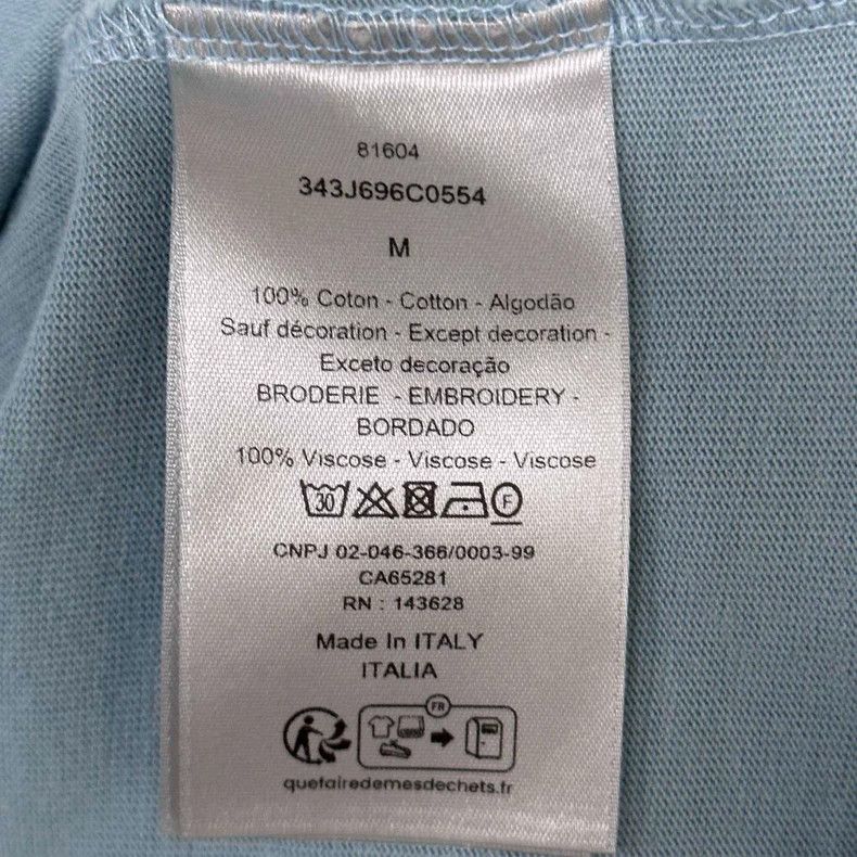 Dior Christian Dior Short Sleeve Embroidered Logo T-Shirt Size US M / EU 48-50 / 2 - 6 Thumbnail