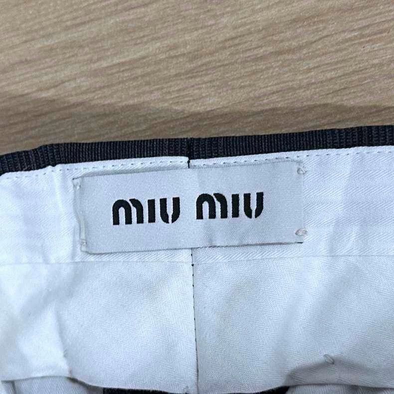 Miu Miu New Gray Long Trousers from MIUMIU Size US 44 / EU 60 - 4 Thumbnail