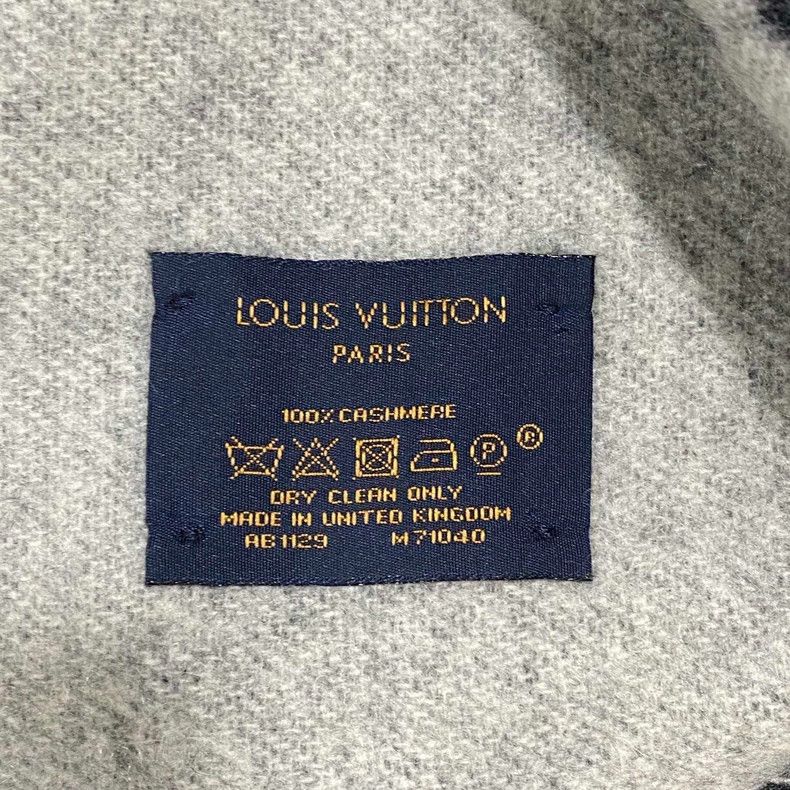 Louis Vuitton Black and Gray Cashmere Scarf Size ONE SIZE - 5 Thumbnail