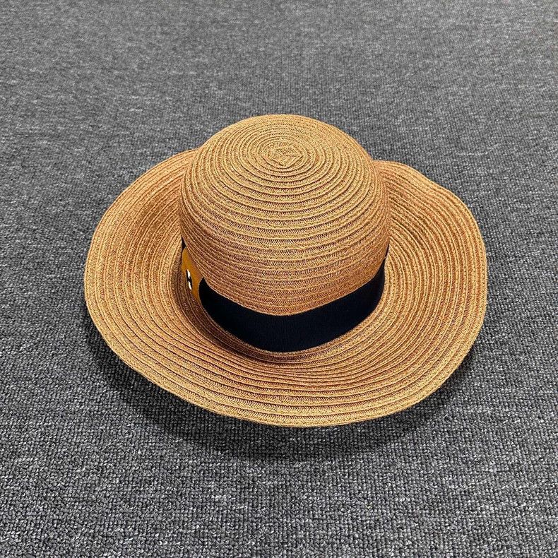 Hermes Embroidered Logo Woven Straw Hat Hermès Size ONE SIZE - 4 Thumbnail