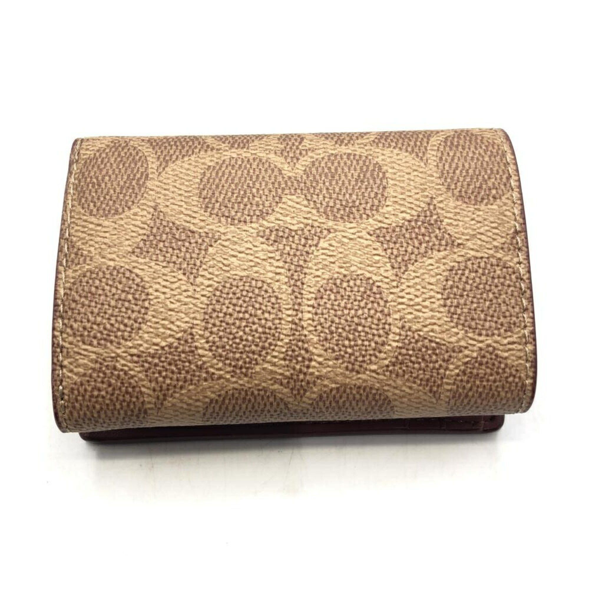 Coach COACH Signature Canvas Mini Tri-fold Wallet CM438 Coach