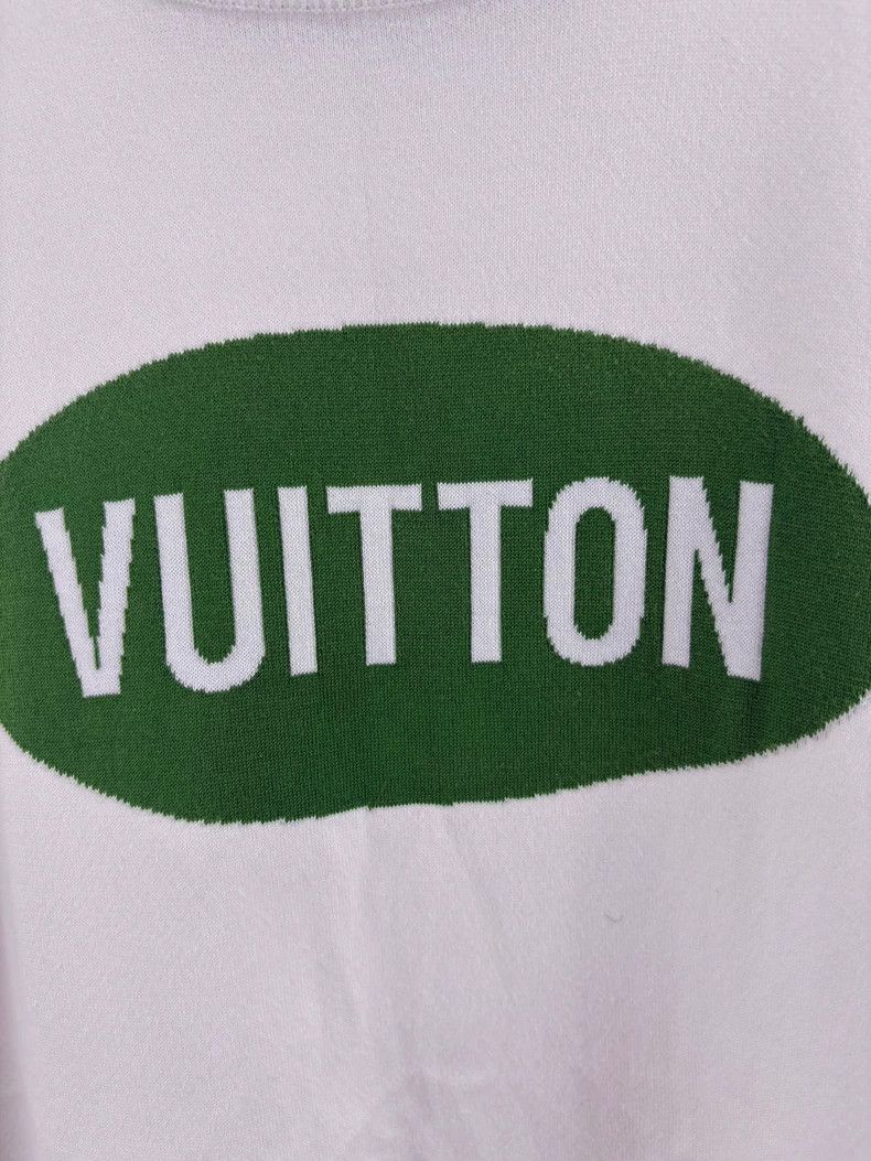 Louis Vuitton Louis Vuitton White Green Logo Short Sleeve Shirt Size US S / EU 44-46 / 1 - 3 Thumbnail