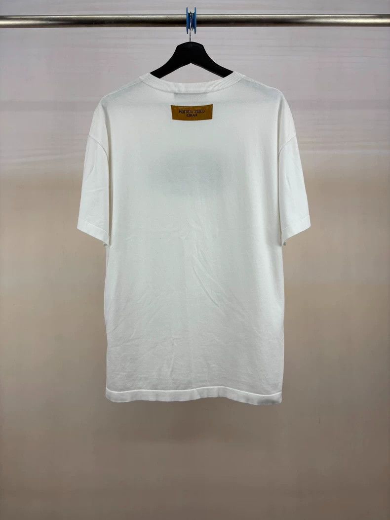 Louis Vuitton Louis Vuitton White Green Logo Short Sleeve Shirt Size US S / EU 44-46 / 1 - 2 Thumbnail