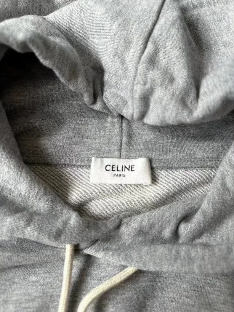 Celine Celine Triomphe Hoodie in Grey Color Size US M / EU 48-50 / 2 - 2 Thumbnail