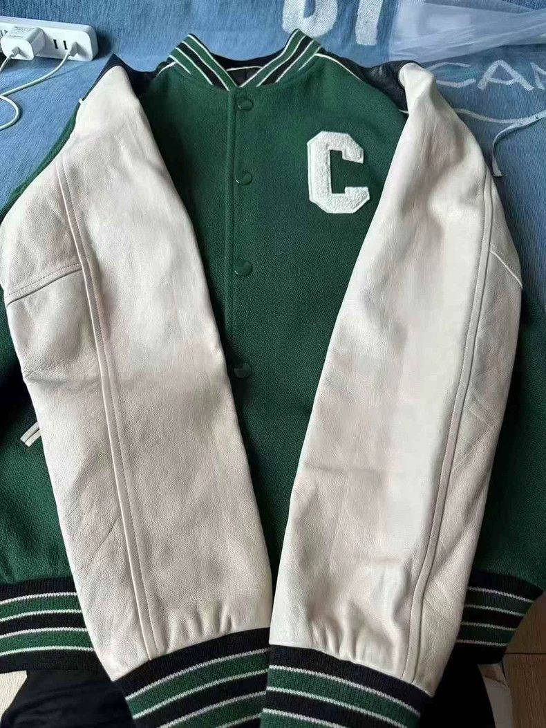 Celine Celine Green Varsity Jacket with Letter C Size US XXL / EU 58 / 5 - 5 Thumbnail